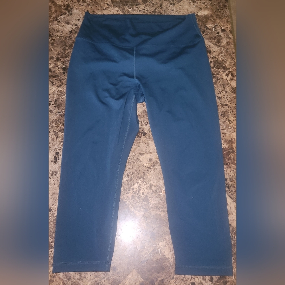 Nude Tech Teal Capri Leggings XXL